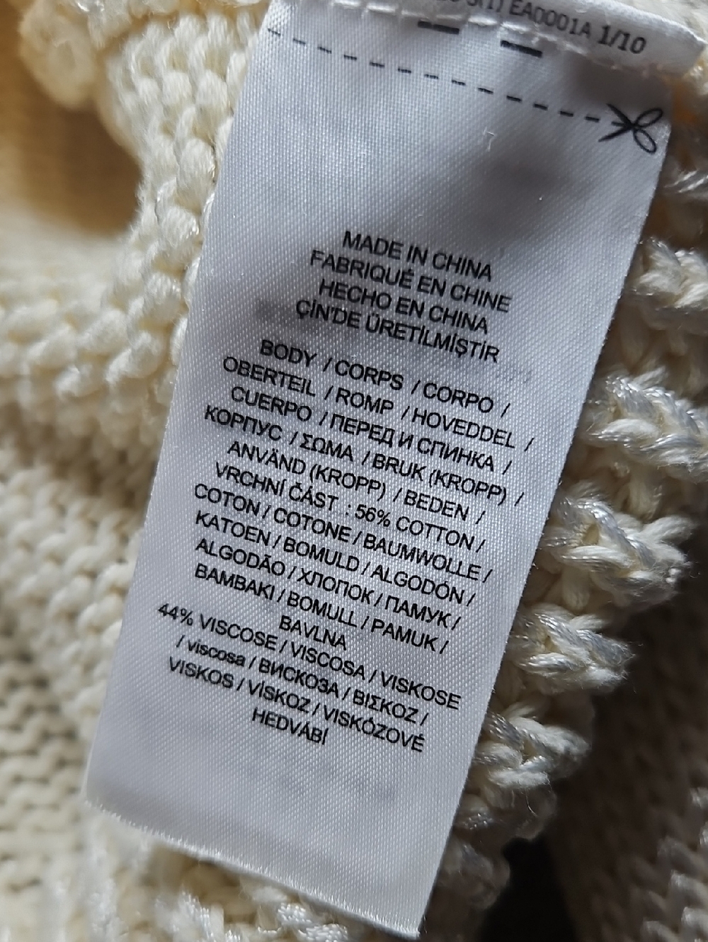 Lauren Ralph Lauren Cotton-Blend Boatneck Sweater Ivory Small - Picture 7 of 10